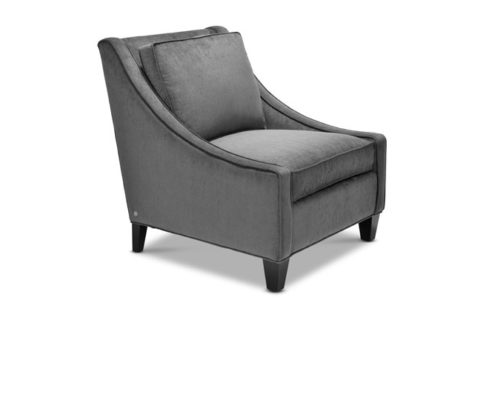 Alford charcoal velvet Lounge Chair by KHL