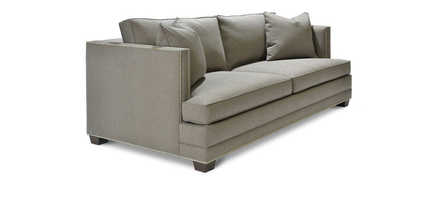 angled view of Comri blendown, 2 seater, high arm Sofa by KHL